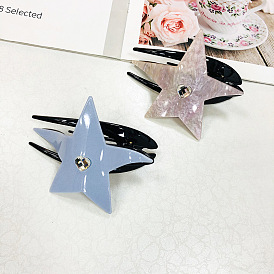 Large Starfish Hair Clip for Women - Acrylic Five-pointed Star Hairpin, Stylish.