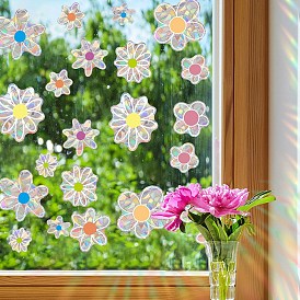 2Pcs Rainbow Prism Electrostatic Window Stickers, PVC Anti Collision Stickers, for Windows, Glass Doors, Mirrors Decorations