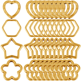 120шт 4 стили сплав бусины рамка, разнообразные