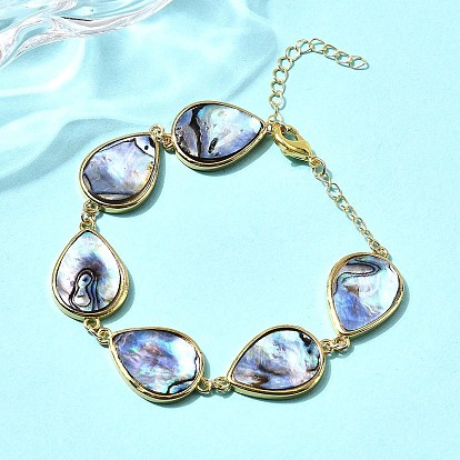 Браслеты-цепочки из натуральных ракушек-абалонов и пауа для женщин, латунные украшения, стойки покрытие, долговечный