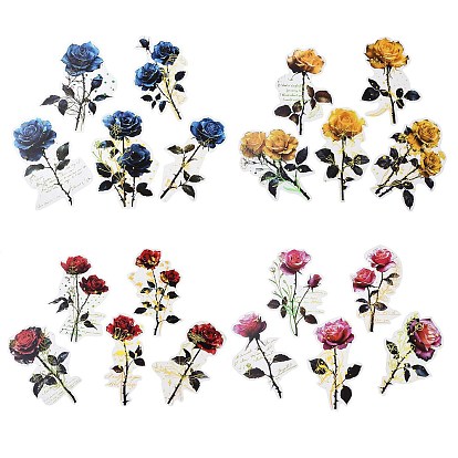 Набор водонепроницаемых наклеек для домашних животных с розами, декоративные наклейки, для бутылок с водой, портативный компьютер, багаж, чашка, компьютер, мобильный телефон, скейтборде, гитарные наклейки