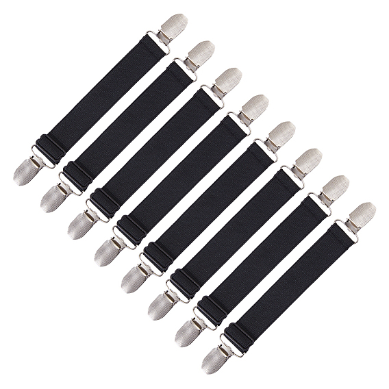 8шт. полиэстеровые и железные фиксаторы для простыней, зажим для простыни, фиксатор одеяла