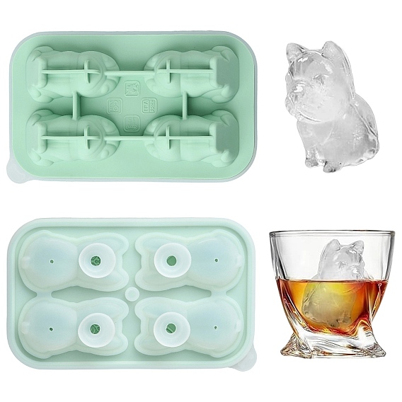 Bulldog Shaped Silicone Ice Molds
