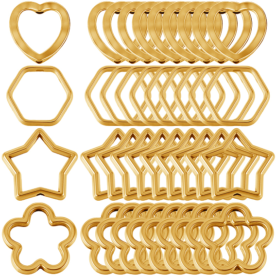 120шт 4 стили сплав бусины рамка, разнообразные