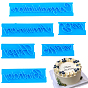 6Pcs PP Plastic Cookie Stamp Sets, Word