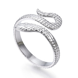 304 змеиная манжета из нержавеющей стали, полое массивное кольцо для женщин