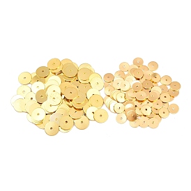 200 шт. 2 стили латунные бусины-проставки, долговечный, диск