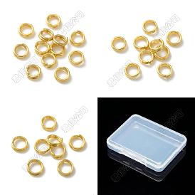 150 piezas 3 estilos de anillos partidos de latón, sin plomo y el cadmio, anillos de salto de doble bucle