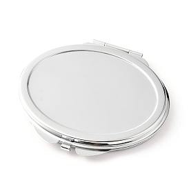 DIY Iron Cosmetic Mirrors, for Epoxy Resin DIY, Oval