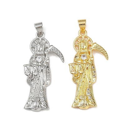 Латунные микро проложить кубического циркония подвески, без кадмия и без свинца, Санта Муэрте