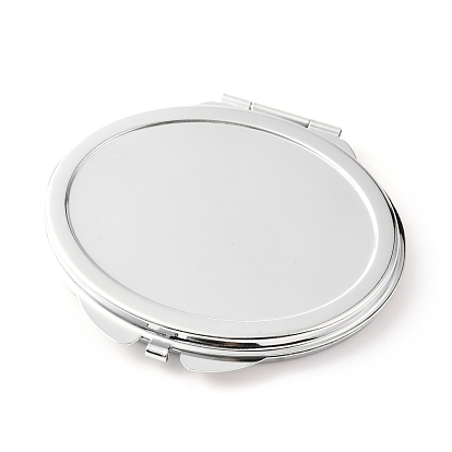 Miroirs cosmétiques en fer bricolage, pour résine époxy diy, ovale
