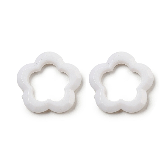 Opaque Acrylic Linking Rings, Flower