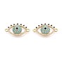 Подвески-соединители из латунного микропаве с небесно-голубым кубическим цирконием, ссылки сглаза, долговечный