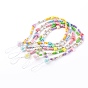Bunte Acryl-Perlen-Handybänder, Telefonschmuck, mit Messingperlen und Nylonfaden, Schmetterling