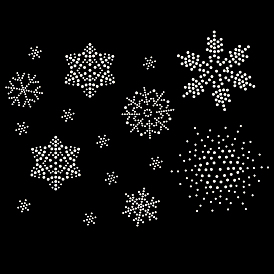 Snowflake Shape Hotfix Rhinestone, Glass Rhinestone, Costume Accessories, Sewing Craft Decoration