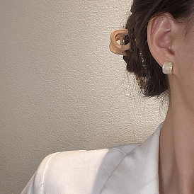 Alloy Enamel Stud Earrings for Women, with 925 Sterling Silver Pin