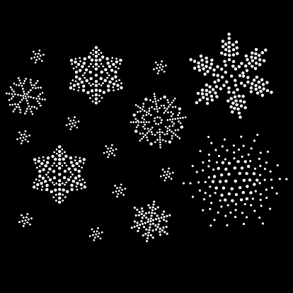 Snowflake Shape Hotfix Rhinestone, Glass Rhinestone, Costume Accessories, Sewing Craft Decoration