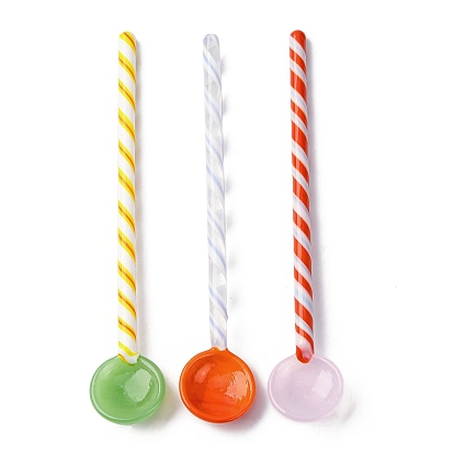 Стеклянные полосатые ложки ручной работы, кухонная утварь