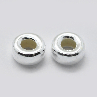 925 Sterling Silver Spacer Beads, Rondelle