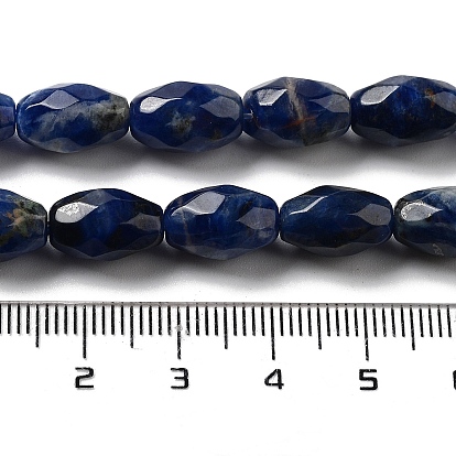 Natural Sodalite Beads Strands, Faceted Rice