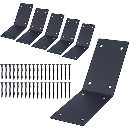 6 pièces de supports d'angle en fer, avec des vis, pour la décoration de meubles boîte à bijoux