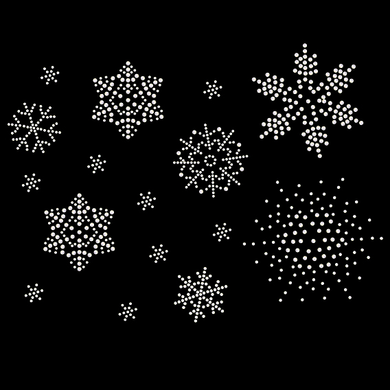 Strass hotfix en forme de flocon de neige, strass de verre, accessoires de costumes, couture artisanat décoration