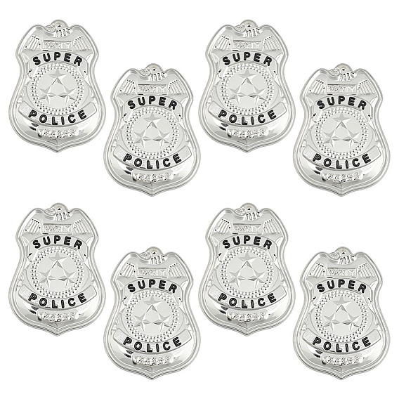 8 шт. броши-значки из железного сплава, брошь для косплея полицейского на Хэллоуин