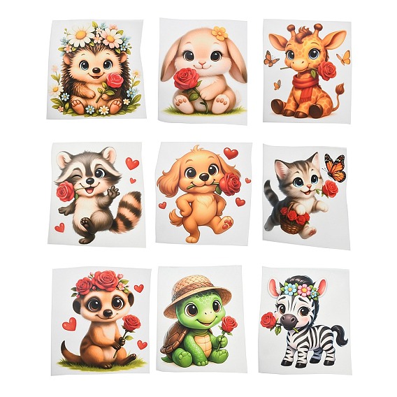 9шт. 9 стили набор наклеек с логотипом из пластиковой термопленки, для футболки своими руками