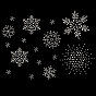 Strass hotfix en forme de flocon de neige, strass de verre, accessoires de costumes, couture artisanat décoration