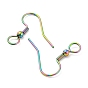 304 Stainless Steel Earring Hooks, French Hooks with Coil and Ball