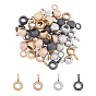 PVD Vacuum Plating 304 Stainless Steel Tube Bails, Loop Bails, Textured, Rondelle Bail Beads