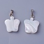 Shell Pendants, with Brass Findings, Apple