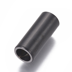 304 Stainless Steel Magnetic Clasps with Glue-in Ends, Frosted, Column