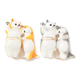 Эмалевые булавки для кошек-портных, броши из светло-золотистого сплава для одежды-рюкзака