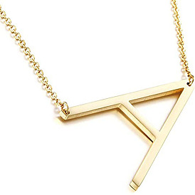 Stylish 26-Letter Alphabet Necklace for Women - Fashionable European and American Jewelry Accessory