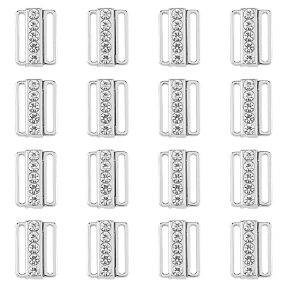 Зажимы для бикини со стразами из цинкового сплава, запасная часть застежки бюстгальтера, нижнее белье с застежкой спереди