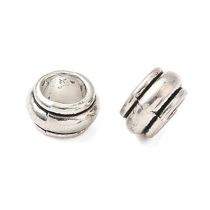 Сплавочные овальные бусины тибетского стиля , рондель, бусины с большим отверстием, без кадмия и без свинца