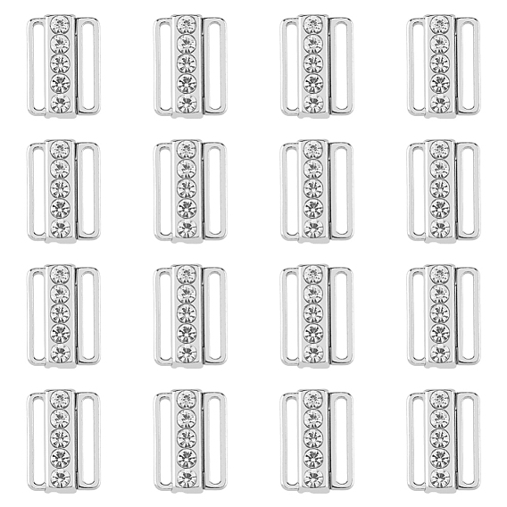 Зажимы для бикини со стразами из цинкового сплава, запасная часть застежки бюстгальтера, нижнее белье с застежкой спереди