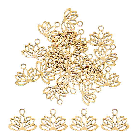 20 шт. 304 подвески из нержавеющей стали, лотоса прелести