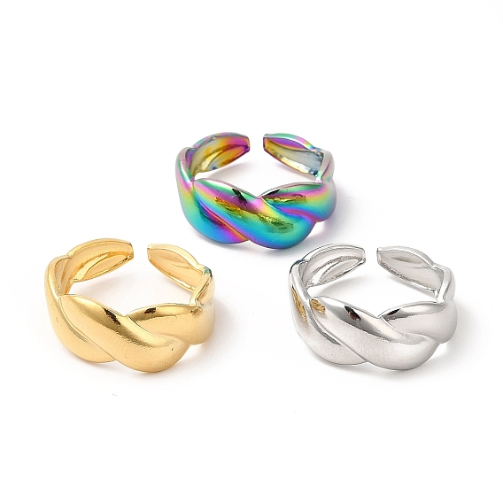 304 открытая манжета в форме веревки из нержавеющей стали для женщин