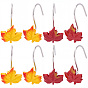 12Pcs Leaf Resin Shower Curtain Hook, with Iron Hook