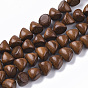 Undyed & Natural Pear Wood Beads Strands, Waxed, Triangle