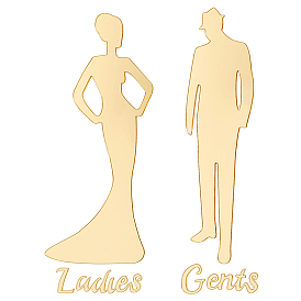 3 пакеты 3 акриловые наклейки для туалета, женские и мужские публичные знаки