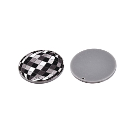 Printed Tartan Acrylic Pendants, Flat Round