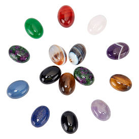 Oval Natural Black Agate(Dyed & Heated) Cabochons