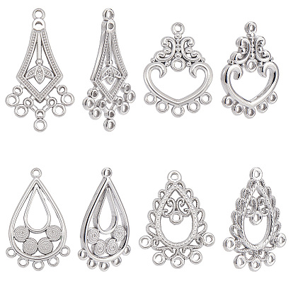 8 шт. 4 стили 304 компоненты люстры из нержавеющей стали ссылки, разнообразные