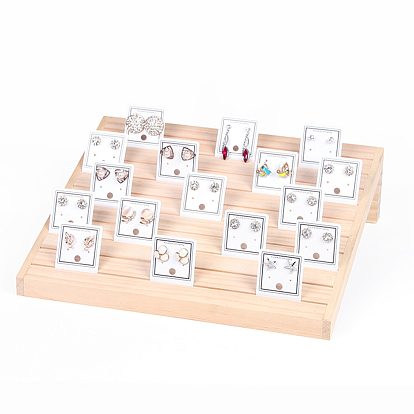 China Factory Wood Earring Display Stands, for Shows Earring Holders  Multiple Business Card Holder Display 8.2x32x26.4cm in bulk online 