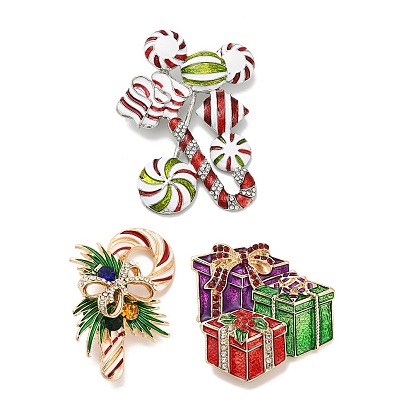 Рождественские эмалевые булавки, штыри отворотом сплава горного хрусталя для одежды рюкзака