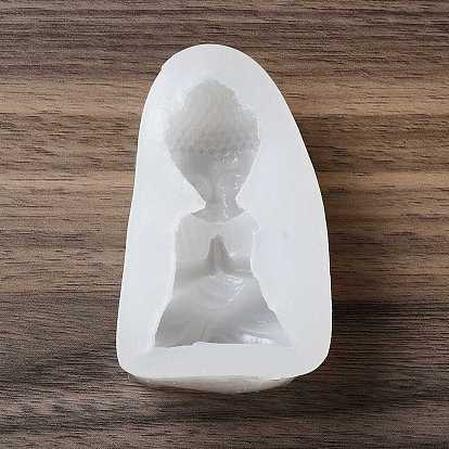 DIY Buddha Figurine Display Silicone Molds, Resin Casting Molds, for UV Resin, Epoxy Resin Craft Making