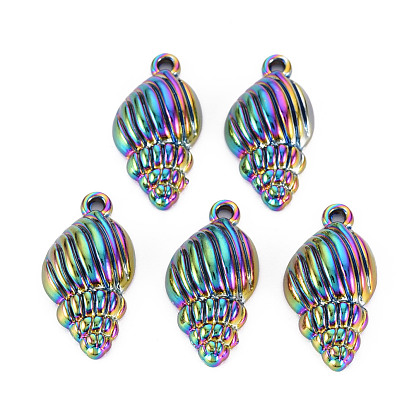 Alloy Pendants, Cadmium Free & Nickel Free & Lead Free, Spiral Shell Charms